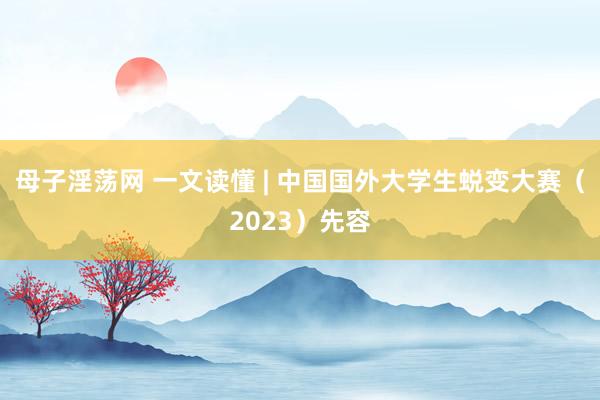 母子淫荡网 一文读懂 | 中国国外大学生蜕变大赛（2023）先容